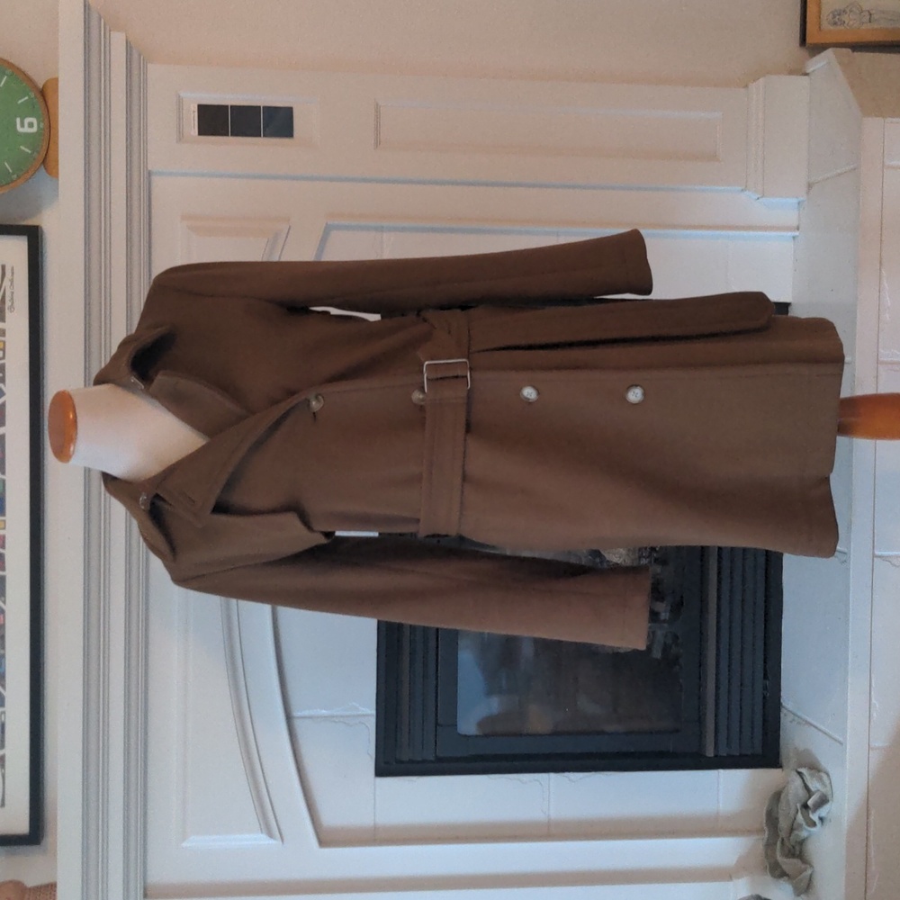 Camel GAP Wool Trench Coat Tall Medium